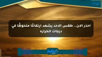 احذر الآن.. طقس الأحد يشهد ارتفاعًا ملحوظًا في درجات الحرارة